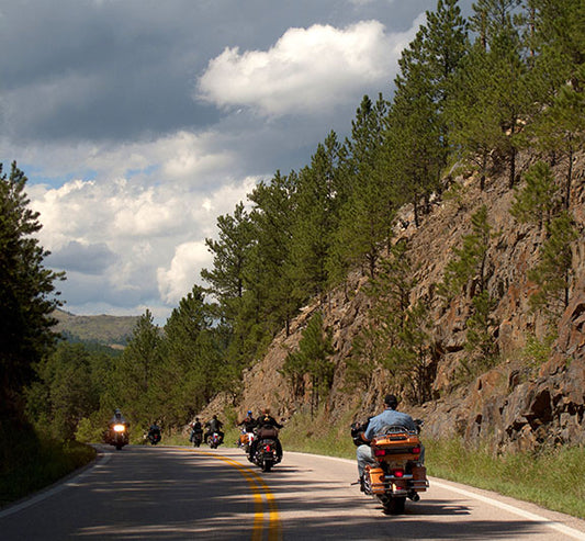 Riding around the Badlands during the Sturgis Motorcycle Rally