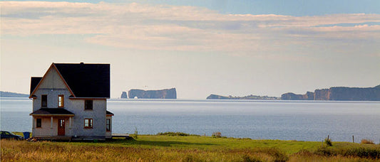 Coming around the bend of the Gaspe Peninsula in Quebec, motorcyclists are greeted by a stunning view of Perce Rock in the Gulf of Saint Lawrence, which this lucky homeowner gets to enjoy every day.