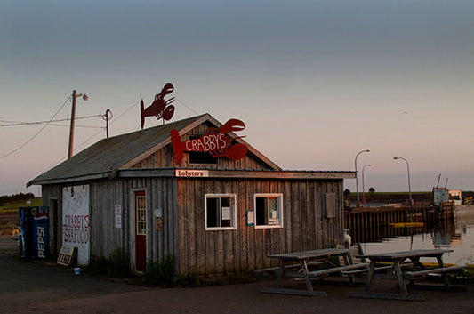 Crabby’s is a motorcycle adventurer’s last chance to grab a bite to eat before boarding the Wood Islands ferry in Prince Edward Island, Canada, for the trip to Caribou, Nova Scotia.